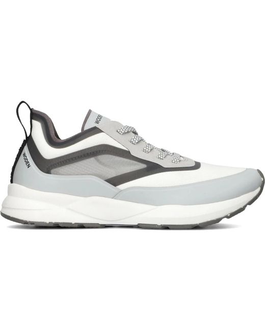 Woden Schoenen ,Veelkleurig ,Leer Transparante Damessneakers in het White