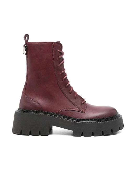 Vic Matié Purple Lace-Up Boots