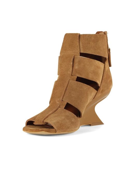 Shoes > sandals > high heel sandals Elena Iachi en coloris Brown