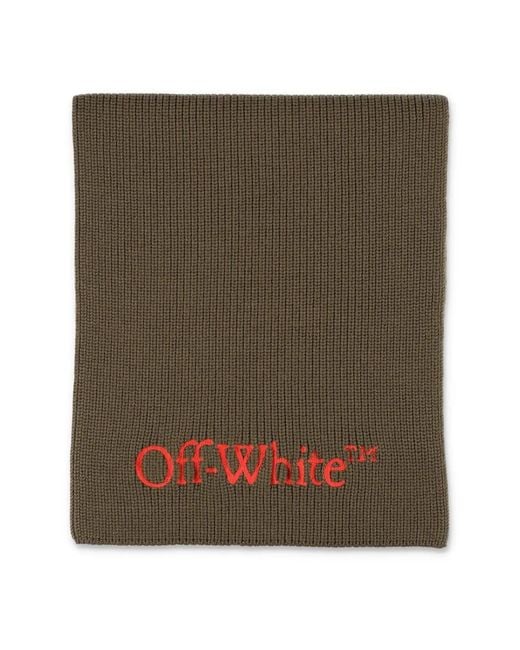 Off-White c/o Virgil Abloh Green Winter Scarves for men
