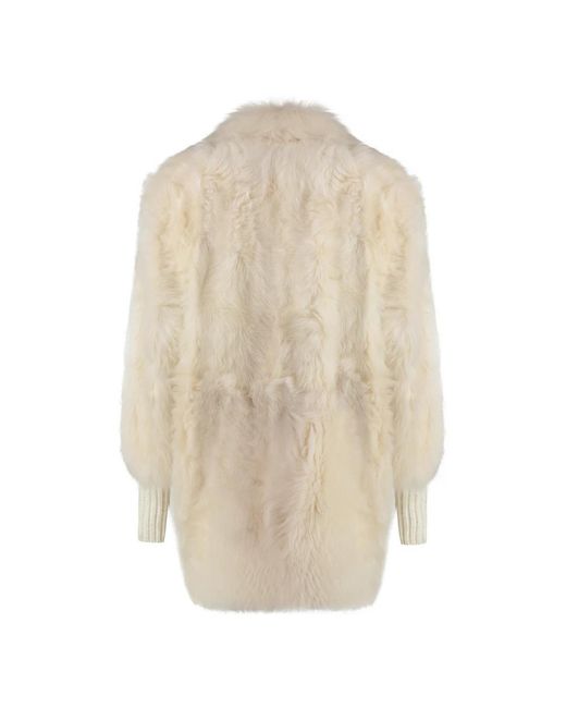 Fabiana Filippi Natural Faux Fur & Shearling Jackets
