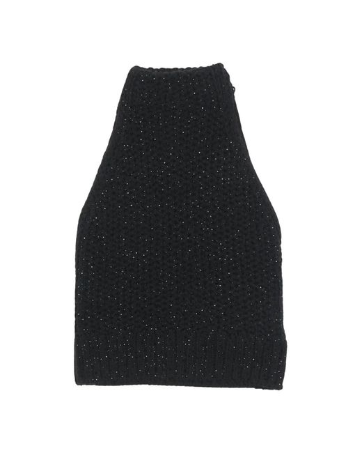 Ermanno Scervino Black Sleeveless Tops
