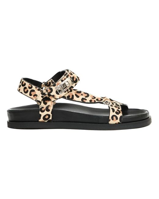 Strategia Black Flat Sandals