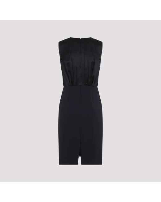 Max Mara Kleedjes ,Zwart ,Polyester Elegante Midi Jurk in het Black