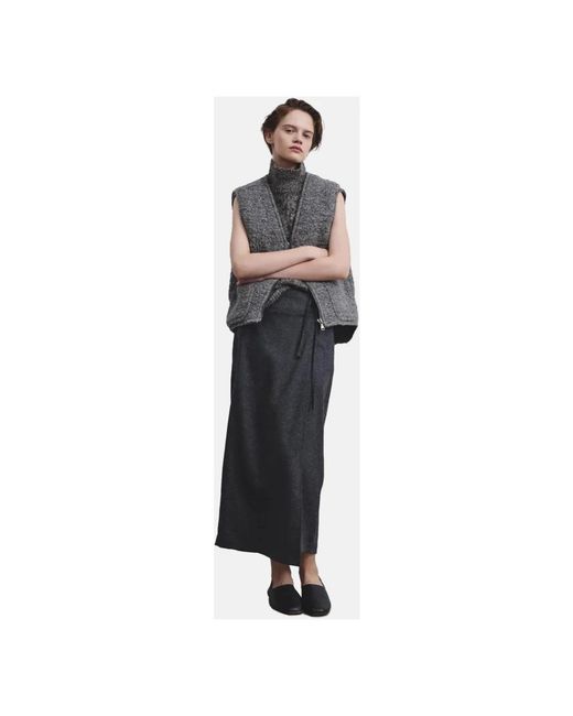 Pomandère Gray Maxi Skirts