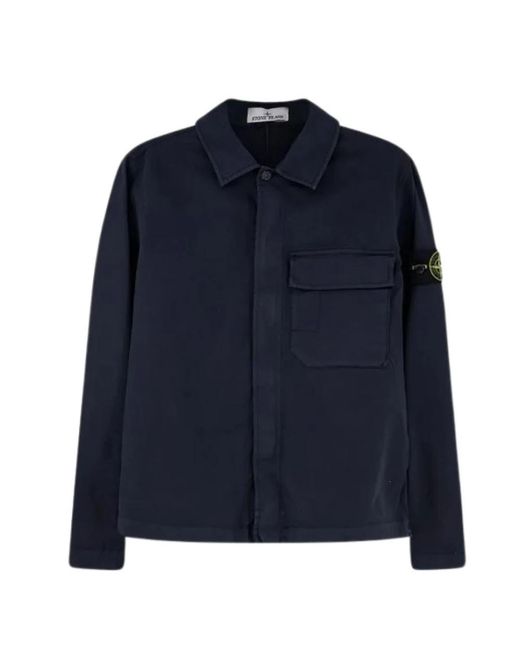 Stone Island Jassen ,Blauw ,Light Jassen in het Blue voor heren