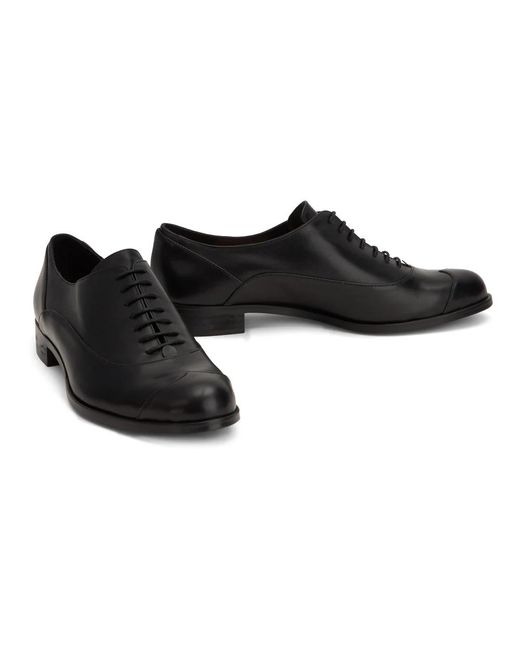Moschino Black Elegante Lederschuhe