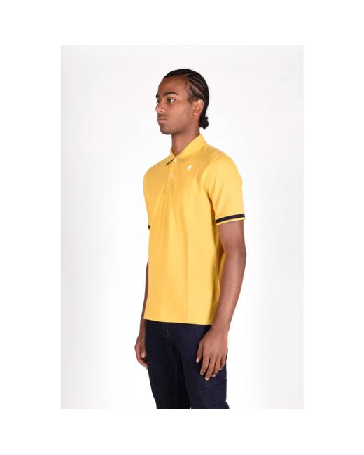 K-Way Baumwoll polo shirt in Yellow für Herren