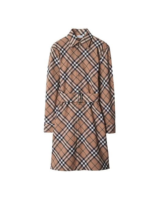 Burberry Brown Belted Coats