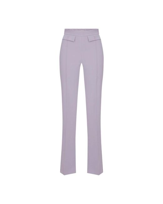 Elisabetta Franchi Purple Wide Trousers