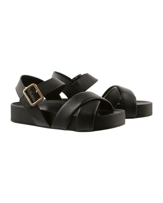 Högl Black Schwarze Sandale Mit Kreuzriemen Katie
