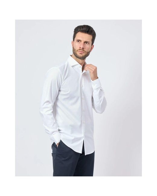 Boss Weiße Langarmhemd Mit Knopfleiste in White für Herren