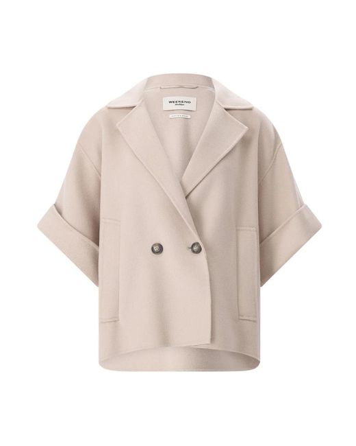 Max Mara Natural Double-Breasted Coats