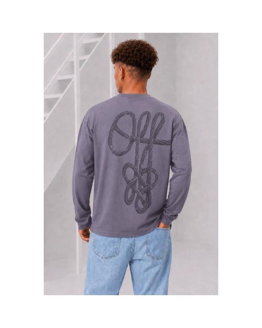 Off The Pitch Purple Long Sleeve T-Shirts for men
