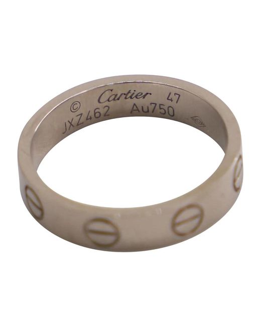 Cartier love wedding band in platinum gold Cartier en coloris Metallic