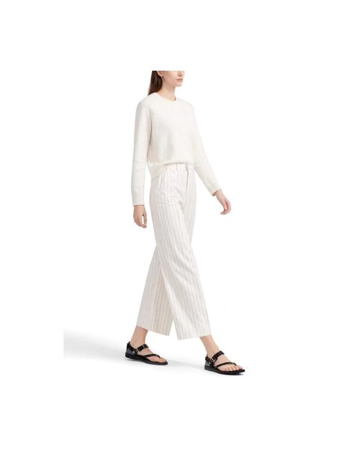 Sacai White Wide Trousers