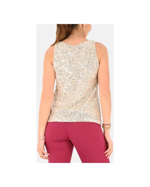 Imperial Red Sleeveless Tops