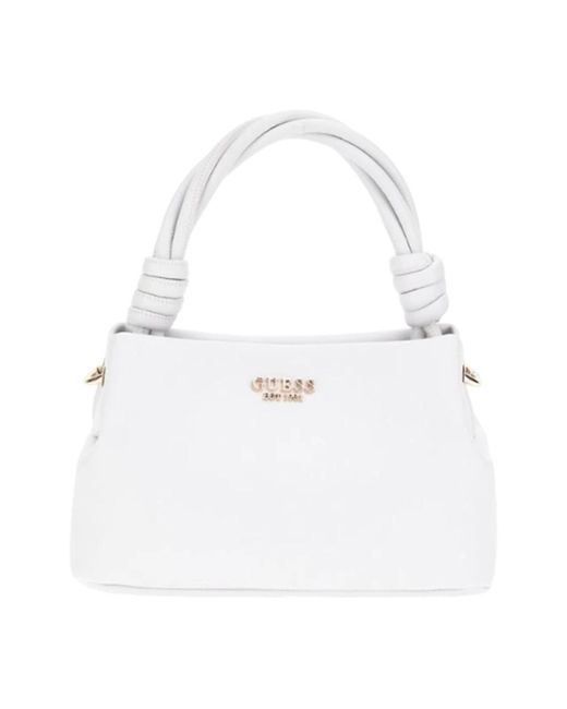 Guess White Weiße synthetische handtasche