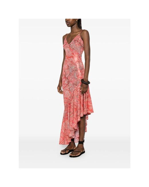 Etro Red Party Dresses