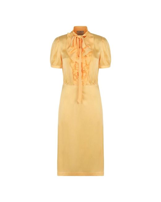 Prada Midi Jurk in het Yellow