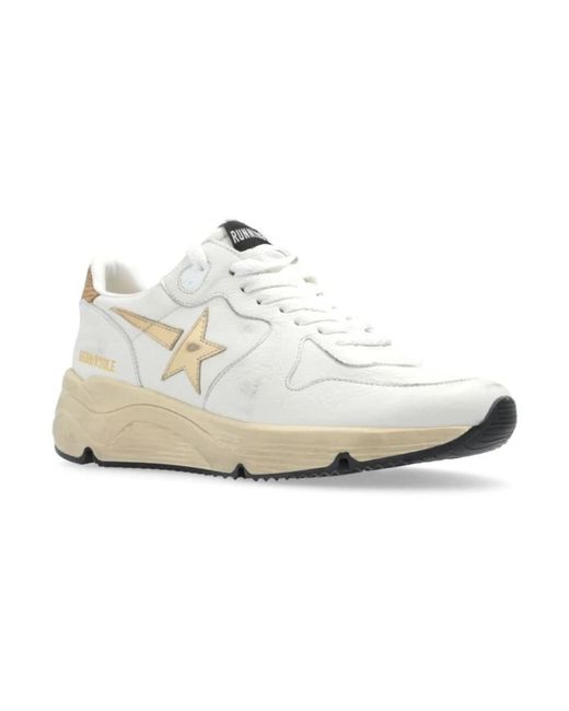 Golden Goose Deluxe Brand White Blanca star running calf sneakers