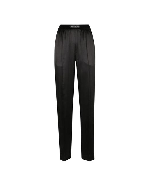Slim-Fit Trousers di Tom Ford in Black