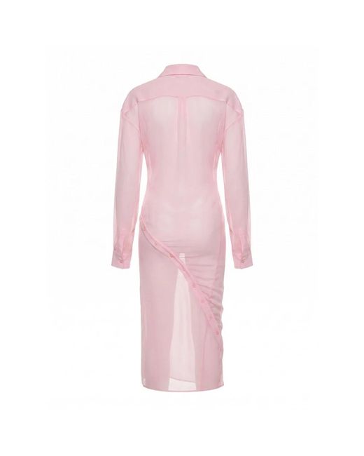 Jacquemus Pink Shirt Dresses