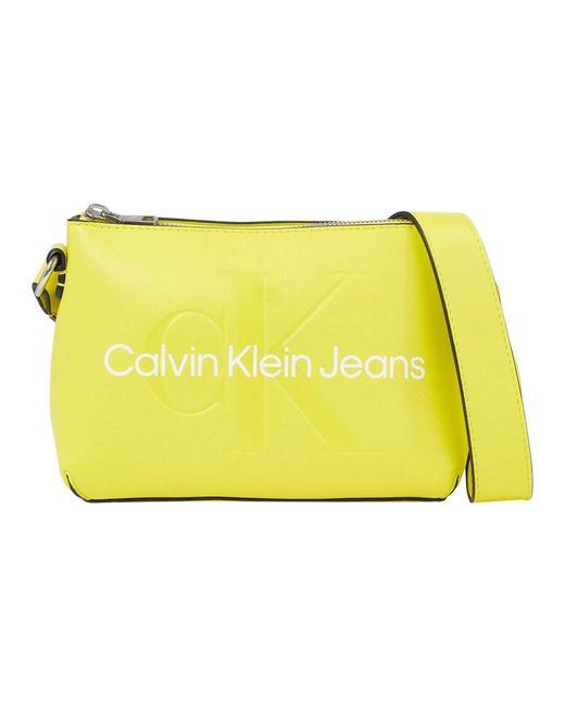 Calvin Klein Yellow Cross Body Bags