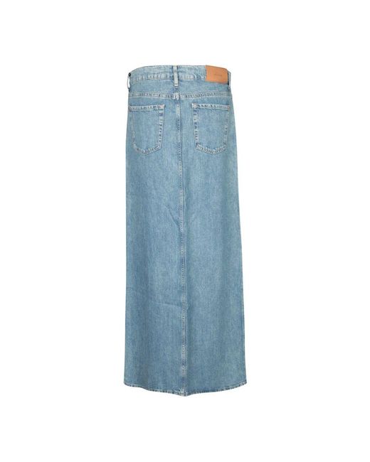 Denim Skirts di 7 For All Mankind in Blue