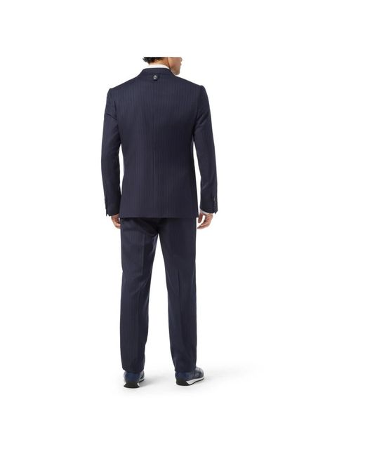 Billionaire Jassen ,Blauw ,Wol Gessato Blazer in het Blue voor heren