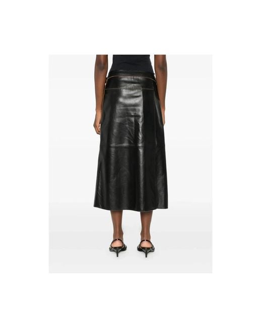 Calvin Klein Leather Skirts in het Black