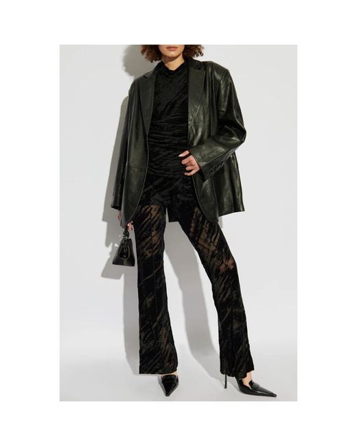 Leather Jackets Gestuz de color Green