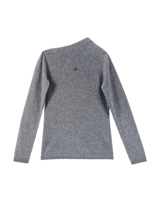 Karl Lagerfeld Gray Cashmere Knitwear
