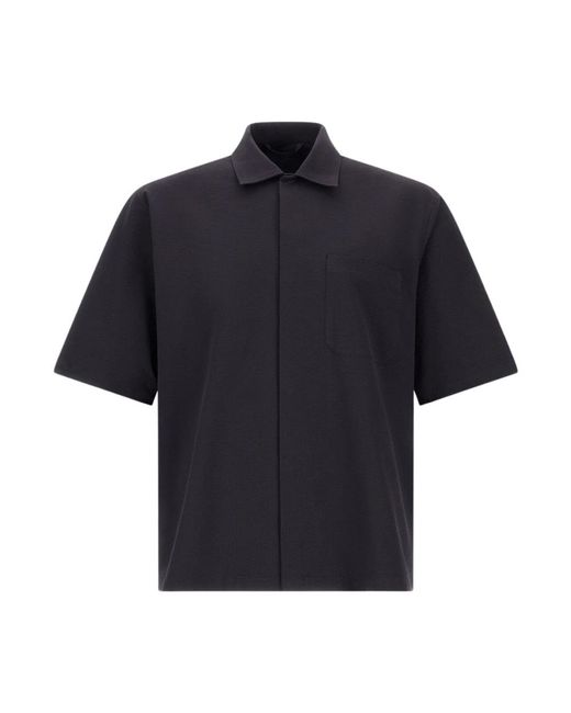 Herno Camicia Bowling Seercrease in Black für Herren