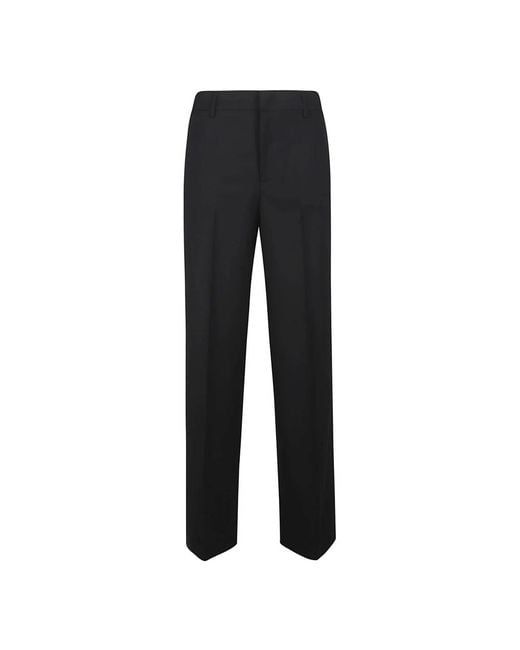 PT Torino Black Straight Trousers