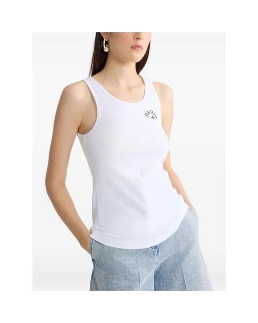 Patou White Sleeveless Tops