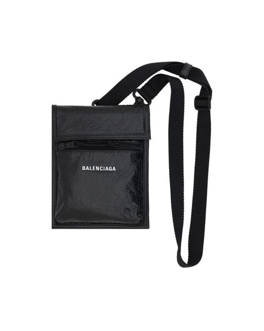 Balenciaga Minimalistische Leder Umhängetasche in Black für Herren
