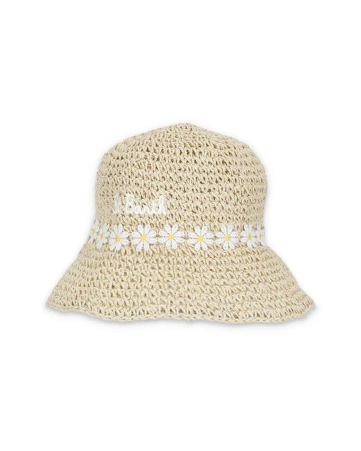 Mc2 Saint Barth Natural Beiger Daisy-Muster Strohhut Frau