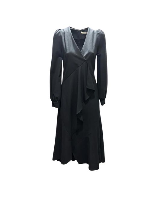ODEEH Black Midi Dresses