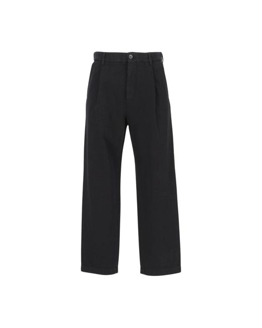 Barena Black Straight Trousers for men