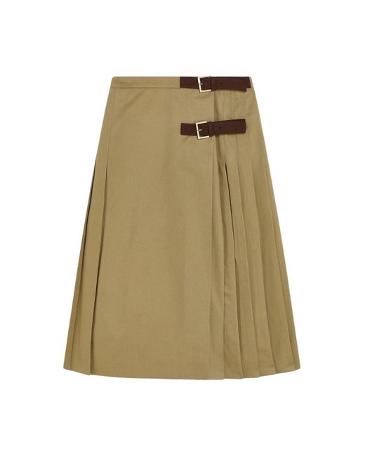 Semicouture Green Short Skirts