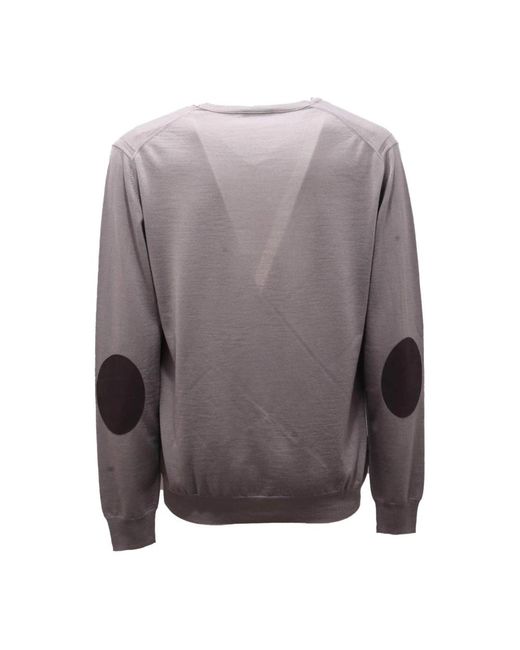 Paolo Pecora Gray V-Neck Knitwear for men