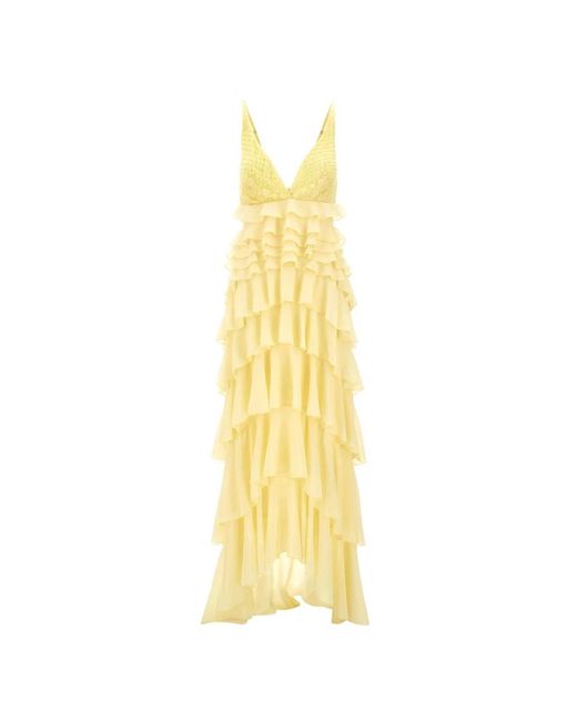 Gowns Elisabetta Franchi de color Yellow