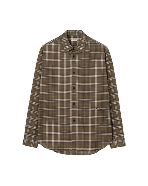 Burberry Brown Casual Shirts for men