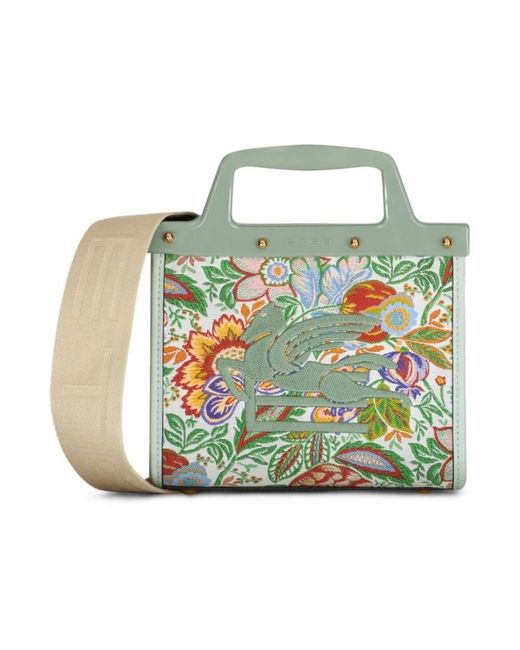 Etro Green Tote Bags