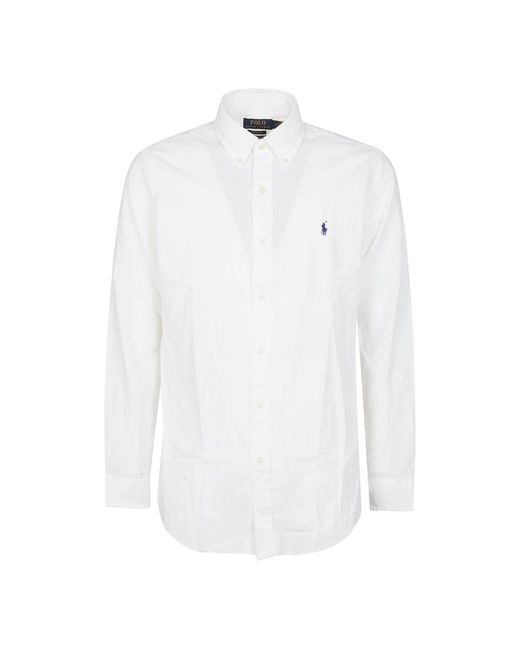 Ralph Lauren Sportliches langarmshirt in White für Herren