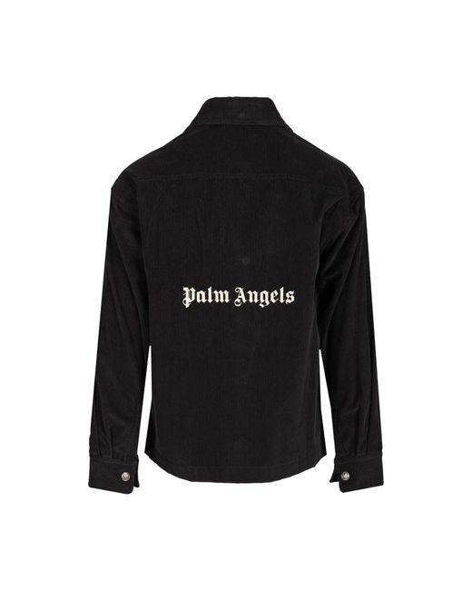 Palm Angels Black Light Jackets for men
