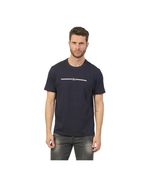 Harmont & Blaine Blau 3d logo t-shirt in Black für Herren