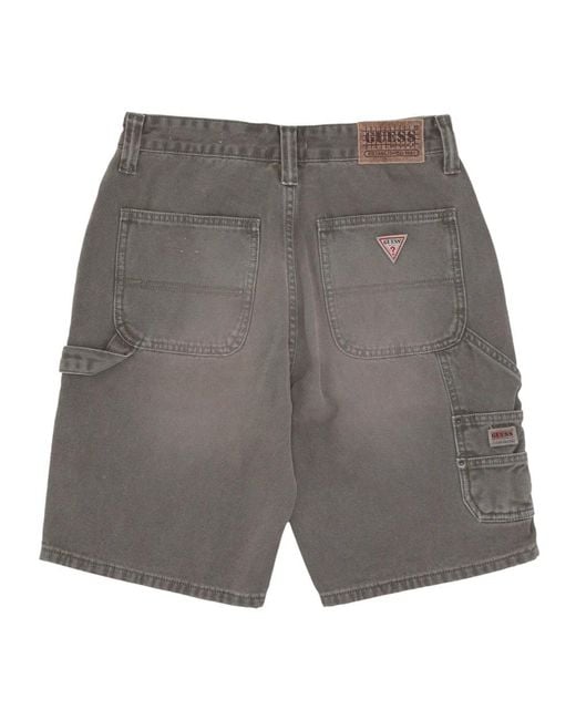 Guess Gray Denim Shorts for men