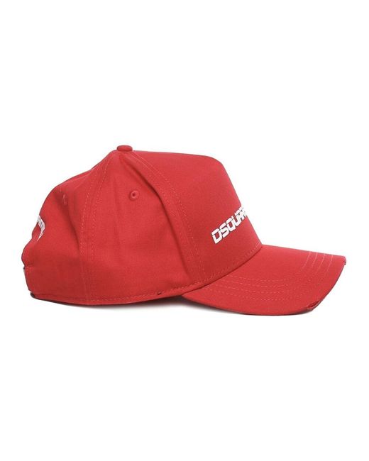 DSquared² Street style baumwoll-nylon-kappe dsqua2 in Red für Herren